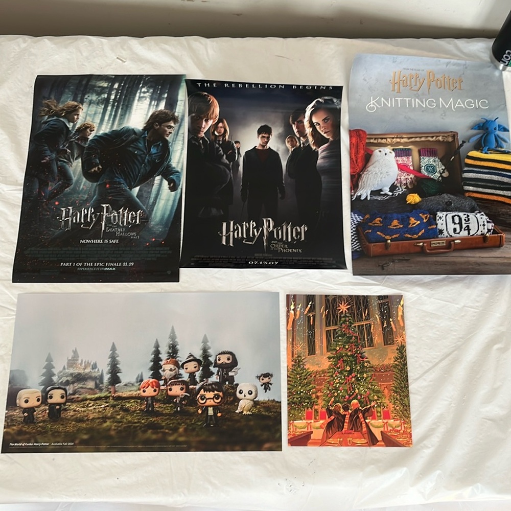 Harry Potter 5 movie posters Phoenix, Deathly Hallow Magic 11.5x17 etc